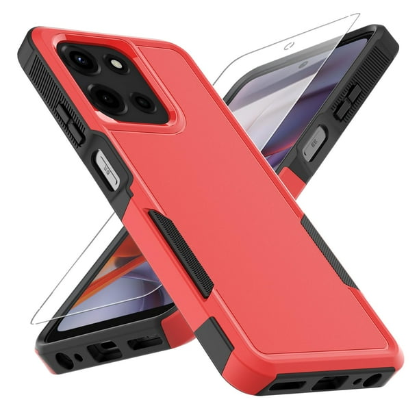 Funda para teléfono Yuanming Moto G 5G 2025, grado militar, roja