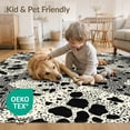 thumbnail image 4 of ODIKA 5'x7' Washable Area Rug Cow Asymmetrical Print Inspired Pick Monochrome Spotted Covering for Guest Room, Lounge, Apartment, Non-Slip Low Profile, Stain Resistant, 4 of 7