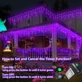 thumbnail image 4 of Luces Icicle Lights YEGUO, 10 m, 400 LED, color morado, resistente al agua, 8 modos, 4 of 8