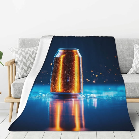 Lightweight Plush Fuzzy Cozy Soft Blankets Beer Cans Warm Plush Fluffy For Blanket Teen Girls Women Couch Bed Sofa Chair Men Boys Gift 40"X30"