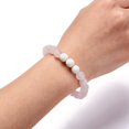 thumbnail image 5 of Natural Rose Quartz and Natural Dyed Lava Rock Stretch Bracelets Frosted Round 2-1/8 inch(5.5cm), 5 of 5