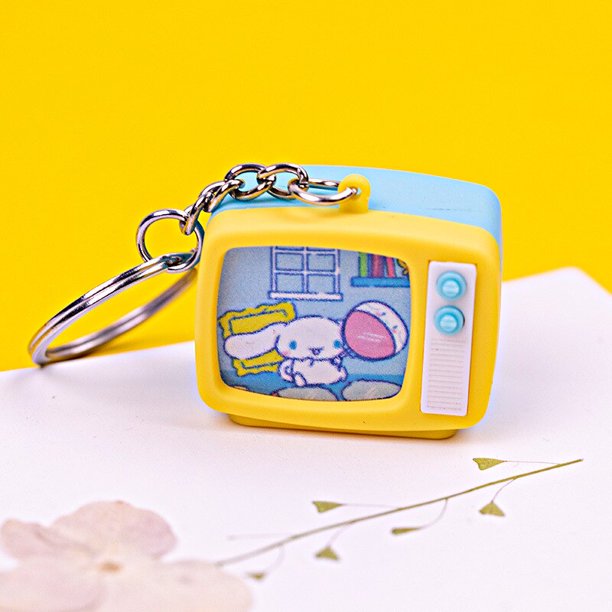 NUEVO Kawaii Sanrio Llavero Lindo Kuromi My Melody Hello Kitty Cinnamoroll Llavero LED Iluminación Audible Televisión Colgante Regalos xuanjing unisex