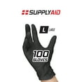 thumbnail image 3 of SupplyAID Nitrile Vinyl Disposable Gloves, L, Black, 100 Count, 3 of 3