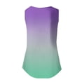 thumbnail image 4 of yunLCZ Square Neck Tank Top Women's 2025 Popular Round Neck Short Sleeved 2D Printed Casual Loose And Versatile Vest Suspender Summer Sleeveless Tops, 4 of 4