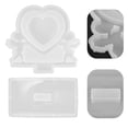 thumbnail image 3 of 1 Juego de marco de fotos, molde de silicona para marco de fotos en forma de corazón, fundición de resina, 3 of 5