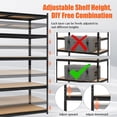 thumbnail image 3 of 5-Tier Adjustable Metal Garage Shelving Units, 48x24x72 Heavy Duty Garage Storage Shelves,2500 LBS Load Capacity Utility Storage Racks for Warehouse Garage Organization, 3 of 7