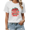 White, variant on Minimalist Strawberry Basket Graphic Tees Womans T-shirt Black/White S-5XL Shirts Retro Farm Tops