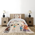 thumbnail image 3 of Ambesonne Animal Quilted Coverlet 2 Pcs, Circus Fun Athlete Horse, Twin Size, Multicolor, 3 of 5