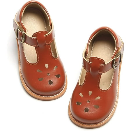 

QWZNDZGR Toddler Little Girl Mary Jane Dress Shoes - Ballet Flats for Girl Party School Shoes