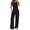 Black, variant on Women’s 2-Piece Lounge Set Workout Set Crop Top & Wide Leg Pants Vacation Travel Outfit Sweatsuits Sets Grey