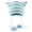 Blue and white, variant on lanema Elastic Striped Devil Ear Hat Handmade Cat Ear Shape Hat for Adult Teenagers