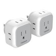 Multi Plug Outlet Extender, TESSAN Multiple Outlet Splitter Box with 4 Electrical Charger Cube Outlets, Wall Tap Power Expander for Cruise Ship Home Office Dorm Essentials, 2 Packs