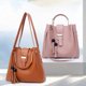 thumbnail image 3 of Qarigey Bolso de mano lujoso de 3 piezas para mujer, bolsos elegantes y atemporales para mujer, bolsos de mano para mujer, bolso para mujer Bolsas de mensajero y de hombro gris, 3 of 6