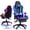 Blue, variant on Mr IRONSTONE Gaming Chair with Bluetooth Speakers and RGB LED Lights, Ergonomic Massage Computer Chair with 3D Armrests and Footrest, Red/Black