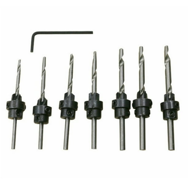 Suzicca 22Pcs Countersink Drill Bits with Wrench Set Adjustable Depth