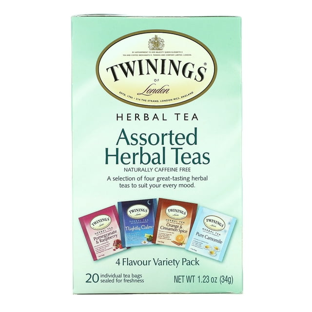 Twinings Sachets de Tisane Assortis Naturellement Sans Caféine, 20 Sachets (Lot de 6)