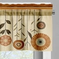 thumbnail image 3 of Ambesonne Botanical Valance & Curtain 3 Pcs Set, Boho Earthy Colors Garden, 55"x30", Eggshell Rust and Sepia, 3 of 7