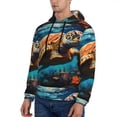 thumbnail image 3 of Salouo Colorful Flower Sea Turtle Pattern Men's Fall Hoodie Sweatshirt,Sport Hoodie with Pockets for Men Pullover Casual Hooded Sweatshirt-Large, 3 of 7