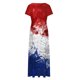 thumbnail image 3 of Vestido de Manga Corta para Mujeres Sexy Impreso Cuello en V Vestido Largo Delgado, Moda de las Señoras para la Primavera Y el Verano, 3 of 4