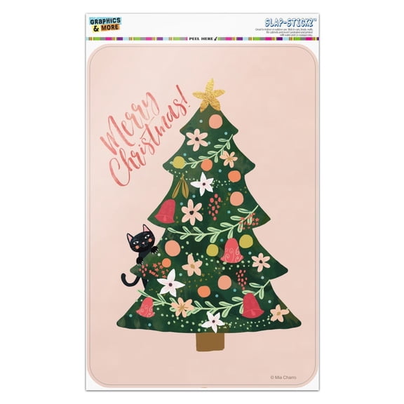 Christmas Tree with Cat Home Business Office Sign