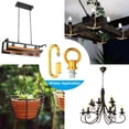 thumbnail image 5 of Unique Bargains M10 Lamp Female Loop Holder with Chain Quick Link Lifting Eye Nut Hook Ring 88 Lbs Load Gold, 5 of 5