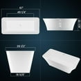 thumbnail image 2 of 67" Freestanding Bathtub, White Acrylic Streamline Stand Alone Soaking Bath Tubs for Adult with Overflow and Drain in Chrome, cUPC Certified, Perfect for Your Bathroom-Trapezoid, 2 of 8