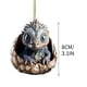 thumbnail image 3 of Xihbxyly Colgante de Dinosaurio Navideño, Decoración Acrílica para Coche, Bonita Manualidad Navideña, Adorno para Árbol Festivo, Etiqueta de Regalo Multiusos, Accesorio para Espejo Retrovisor, 1 Unid, 3 of 3
