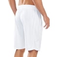 thumbnail image 4 of NORTHYARD Men's 10" Athletic Shorts Mesh Basketball Shorts with Zipper Pockets Gym Lightweight Quick Dry White M, 4 of 9
