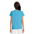 thumbnail image 4 of RealSize Women's Shirred V-Neck Tee with Short Sleeves, Sizes XS-3XL, 4 of 6
