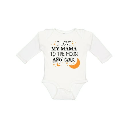 

Inktastic I Love My Mama to the Moon and Back Gift Baby Boy or Baby Girl Long Sleeve Bodysuit