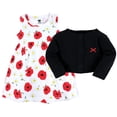 thumbnail image 3 of Hudson Baby Conjunto De Vestido Y Cárdigan De Algodón Para Niña Poppy Daisy 18-24 Meses, 3 of 3