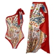 thumbnail image 1 of Womens Halter Split Three-Piece Printed Sexy Swimsuit, 1 of 4