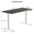 thumbnail image 2 of VVENACE D1 Electric Standing Desk Height Adjustable Desk 4 Memory Height Ergonomic Sit Stand up Desk for Home Office, White Frame Black 48 x 24 inch One-Piece Desktop (2 Packages), 2 of 7