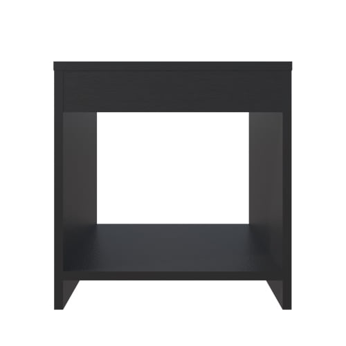 Nmkwnr Wood Nightstand with Open Shelf, Perfect for Living Room, Bedroom, Black
