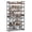 Charcoal Gray, variant on 8 Tiers Vertical Shoe Rack, Wooden Shoe Storage Organizer with Hooks, Narrow Shoe Tower for 8 Pairs, Space Saving, for Entryway, Living Room, Bedroom, Rustic Brown BF07XJ01G1