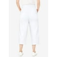 thumbnail image 2 of Woman Within Plus Size Petite Side-Stripe Cotton French Terry Capri, 2 of 3