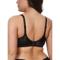 thumbnail image 3 of Deyllo Women Plus Size Bras Full Coverage Bra Smooth Unlined Underwire Comfort Everyday Black Bra 38B, 3 of 4