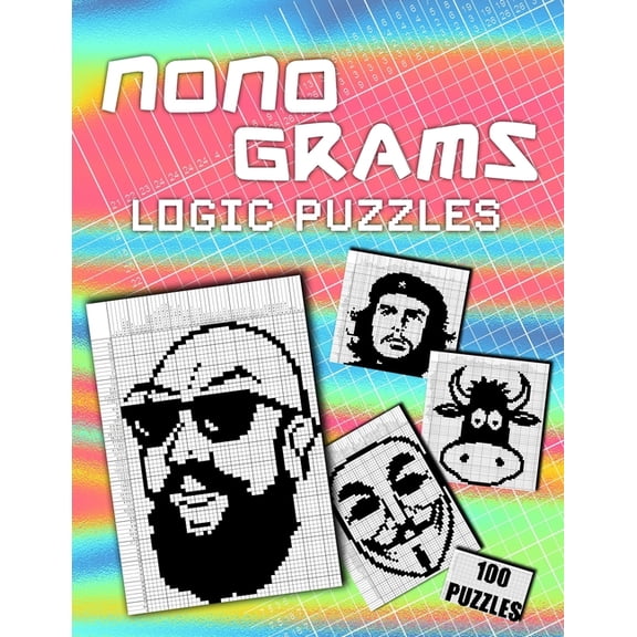 Nonograms Hanjie Puzzle Book For Adults: 100 Challenging Picross Puzzles Easy To Hard Japanese Crosswords Griddlers Pain, (Paperback)