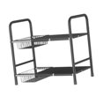 thumbnail image 3 of Estante organizador debajo del fregadero, estante de hierro con cesta de almacenamiento, para cocina, armario, escritorio, armario debajo del fregader con 2 cestas, 3 of 7