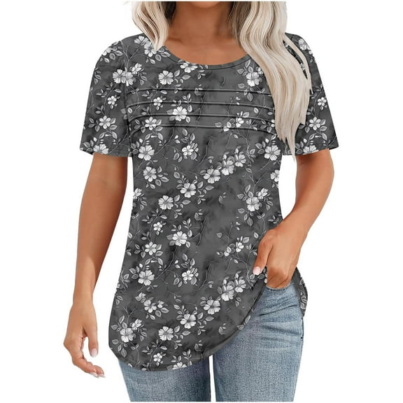 Womens T Shirts Loose Cotton Sleeveless Tops For Women Cotton Women Summer Tops Plus Short Sleeve Button Up Shirts for Women Print