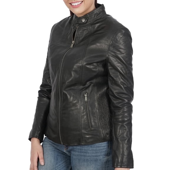 Boston Harbour Sylvia Leather Jacket for Women - Womens Genuine Leather Jacket