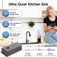 thumbnail image 6 of AMENDPATURE 32" Drop in Kitchen Sink Stainless Steel Black Single Sink，Modern Design Durable with Multiple Accessories，Net Content:17LB, 6 of 8