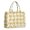 Orange and White Checkered Pattern, variant on Orange and White Checkered Pattern Tote Bag, Laptop Carry Tote with Interior Pockets & Top Handle, Large Capacity Gifts for Work Shopping Travel,15.7 X 5.1 X 13 Inches