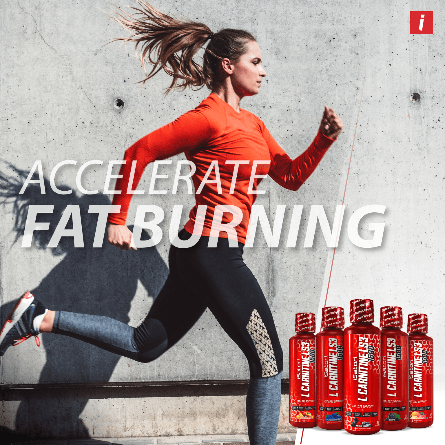 iSatori L-Carnitine LS3 Concentrated Liquid Fat Burner And Metabolism Activator - Fat Loss for Health And Fitness - Keto Friendly - Stimulant Free - Grape 1500mg - (32 Servings)