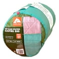 Ozark Trail 50F Youth warm weather rectangle sleeping bag Teal & Pink