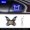 blue, variant on Baguer Wire-Free Solar Led Car Light With Usb Charging, Auto Vibration Sensor for Triangle Window and Windshield, Butterfly Design