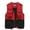 Red, variant on IYTR Men's Waistcoat Multi Pocket Outdoor Fishing Hunting Waistcoat Breathable Lightweight Camping Hiking Work Waistcoat with Zippered Pockets Army Green XL