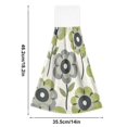 thumbnail image 6 of Yayeee Kitchen Hanging Hand Towels Set of 2 with Loop Bathroom Absorbent Tie Towel, Retro Flower, 6 of 7