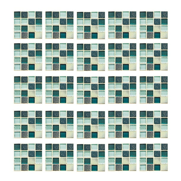 Azulejo De Cristal De Mosaico Verde Retro 3D Pegatina Peel And Stick Backsplash Azulejo Para Cocina Hogar Boutique Scienceny HA019618-00