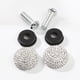 thumbnail image 5 of BRIGHTFUFU Tuercas y pernos para matrículas de vehículos Tapón de rosca de diamantes de imitación para automóviles Sujetadores especiales Tornillos antirrobo (blancos), 5 of 7